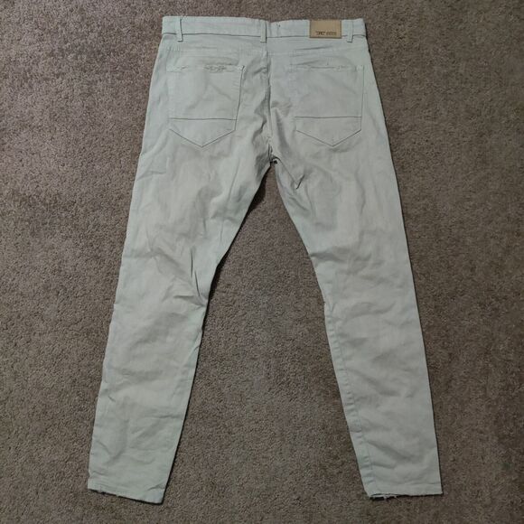 New Jordan Craig Ross Khaki Pants Mens Size 36 x 32 Distressed Beige Jeans - Picture 7 of 7